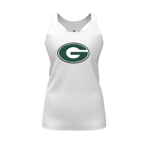 [CUS-DFW-RCBK-PER-WHT-FYS-LOGO2] Racerback Tank Top (Female Youth S, White, Logo 2)
