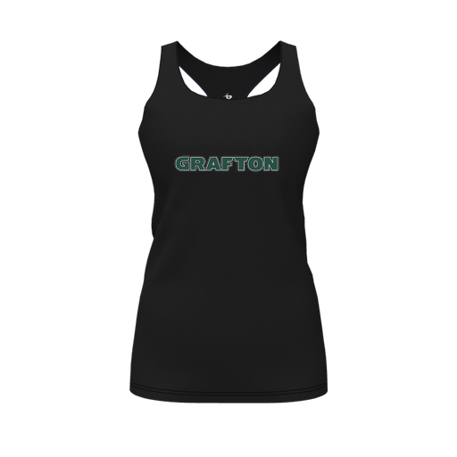 [FT0TRBBK-FYS-LOGO1] Decker Racerback Tank Top (Female Youth S, Black, Logo 1)