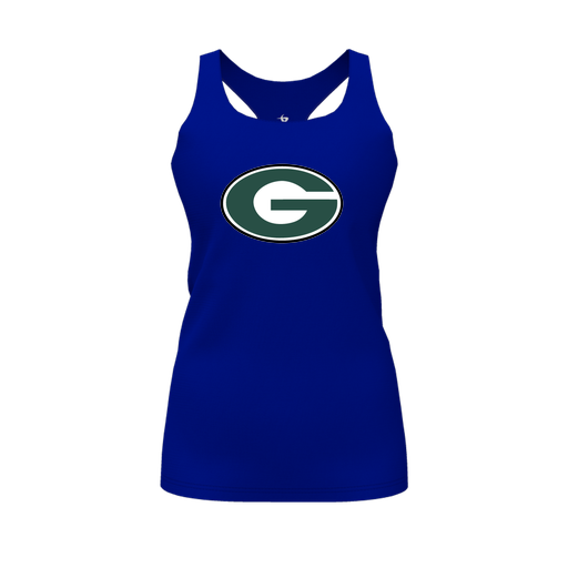[CUS-DFW-RCBK-PER-RYL-FYS-LOGO2] Racerback Tank Top (Female Youth S, Royal, Logo 2)