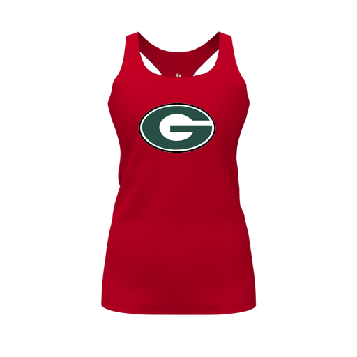 [CUS-DFW-RCBK-PER-RED-FYS-LOGO2] Racerback Tank Top (Female Youth S, Red, Logo 2)