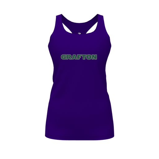 [CUS-DFW-RCBK-PER-PUR-FYS-LOGO1] Racerback Tank Top (Female Youth S, Purple, Logo 1)