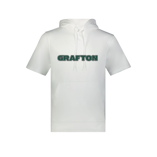 [6871.005.S-LOGO1] Men's Dri Fit Short Sleeve Hoodie (Adult S, White, Logo 1)
