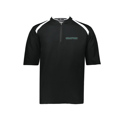 [229581-AS-BLK-LOGO1] Men's Dugout Short Sleeve Pullover (Adult S, Black, Logo 1)