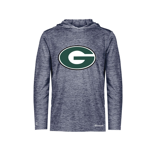 [FOLHCGNV-YS-LOGO2] Decker Youth Charge Hoodie (Youth S, Navy, Logo 2)