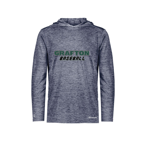 [FOLHCGNV-YS-LOGO3] Decker Youth Charge Hoodie (Youth S, Navy, Logo 3)