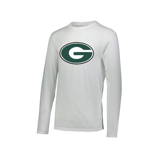 [3075.005.XS-LOGO2] Men's LS Ultra-blend T-Shirt (Adult XS, White, Logo 2)