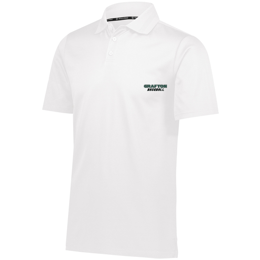 [222568.005.S-LOGO3] Men's Prism Polo (Adult S, White, Logo 3)