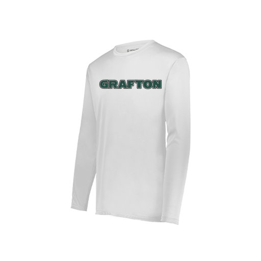[222823.005.S-LOGO1] Youth LS Smooth Sport Shirt (Youth S, White, Logo 1)