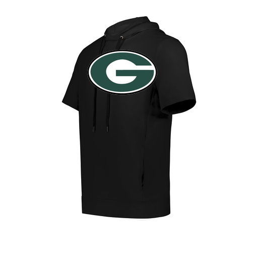 [222605.080.S-LOGO2] YOUTH VENTURA SOFT KNIT SHORT SLEEVE HOODIE (Youth S, Black, Logo 2)