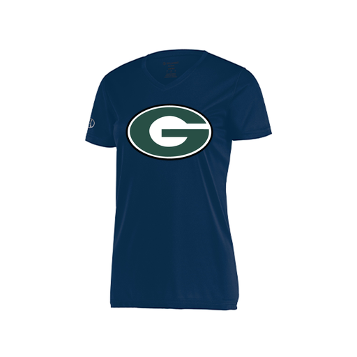 [222820.065.S-LOGO2] Ladies Movement Dri Fit Shirt (Female Adult S, Navy, Logo 2)