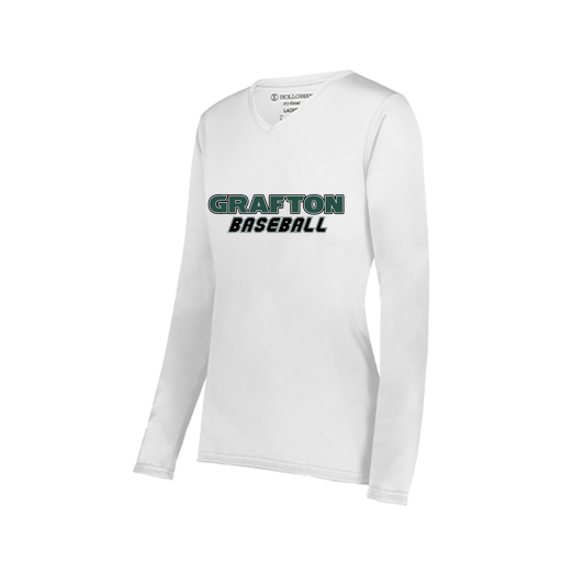 [222824.005.S-LOGO3] Ladies LS Smooth Sport Shirt (Female Adult S, White, Logo 3)