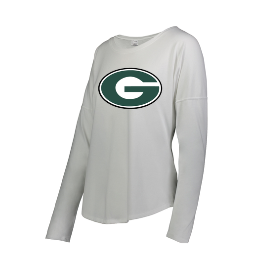 [3077.005.S-LOGO2] Ladies LS Ultra-blend T-Shirt (Female Adult S, White, Logo 2)